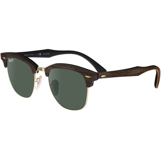 Ray-Ban نظارة شمسيه CLUBMASTER WOOD RB 3016M 1181/58